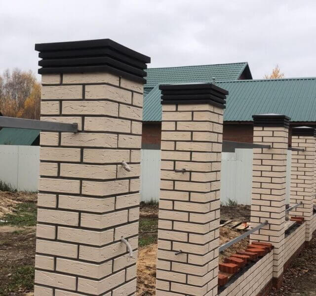 Колпак Zking Бона ХайТек Коричневый на столб 1.5х1.5 кирпича (385х385мм) в Истре фото