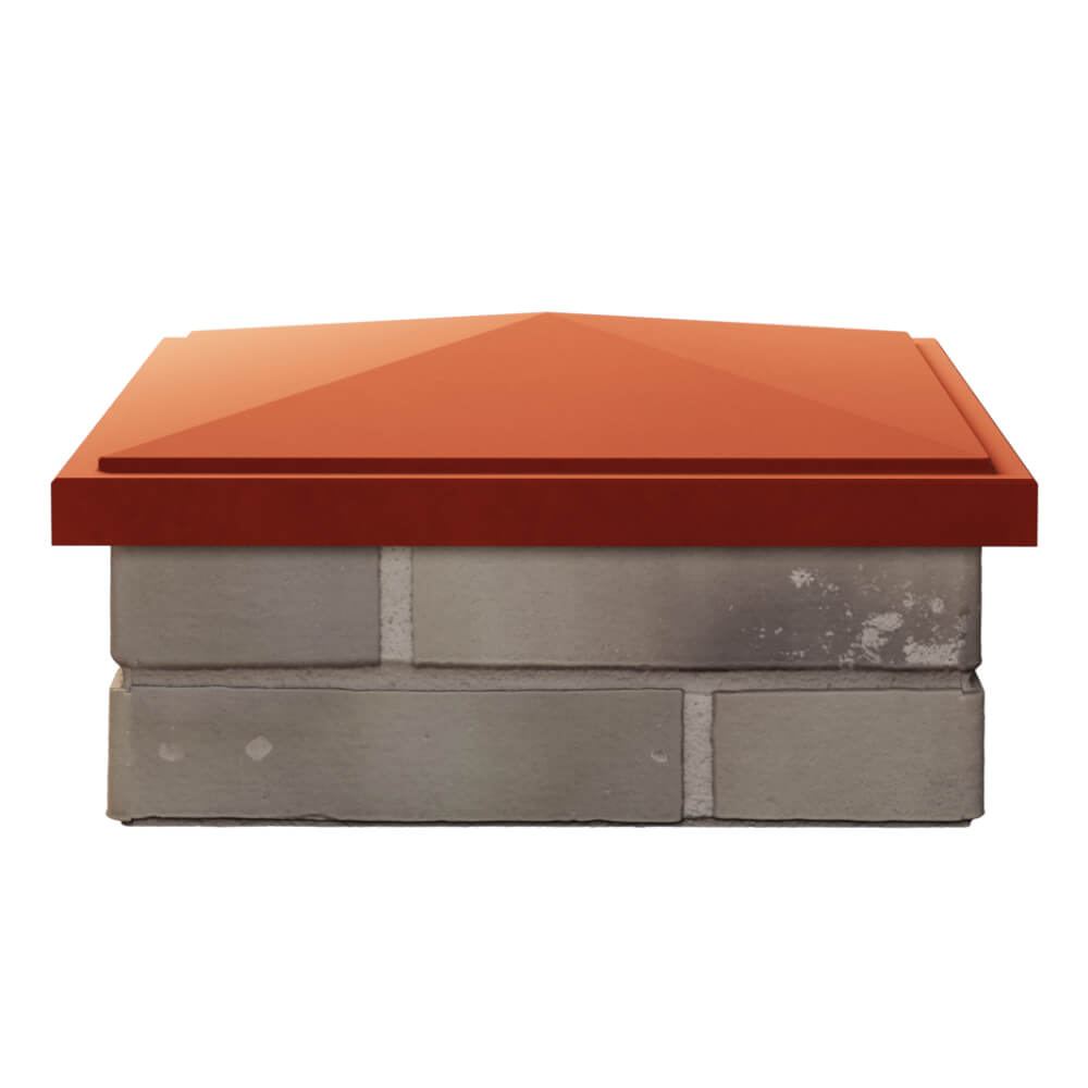 Колпак Zking БонаМоно Красный на столб 1.5х1.5 кирпича (385х385, 400х400мм) Истра фото