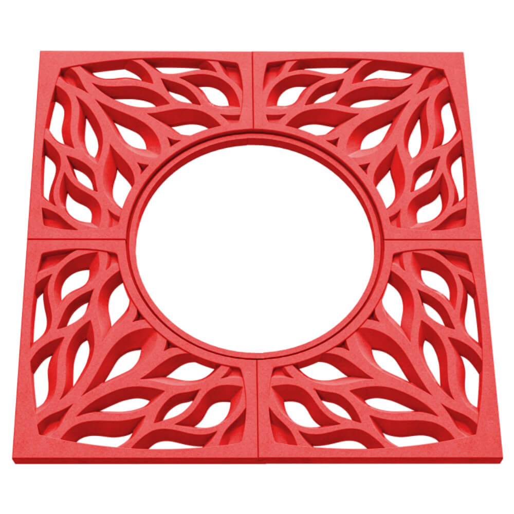 Приствольная решетка для дерева ZKING CRUST 1.2х1.2м Красная в Истре фото