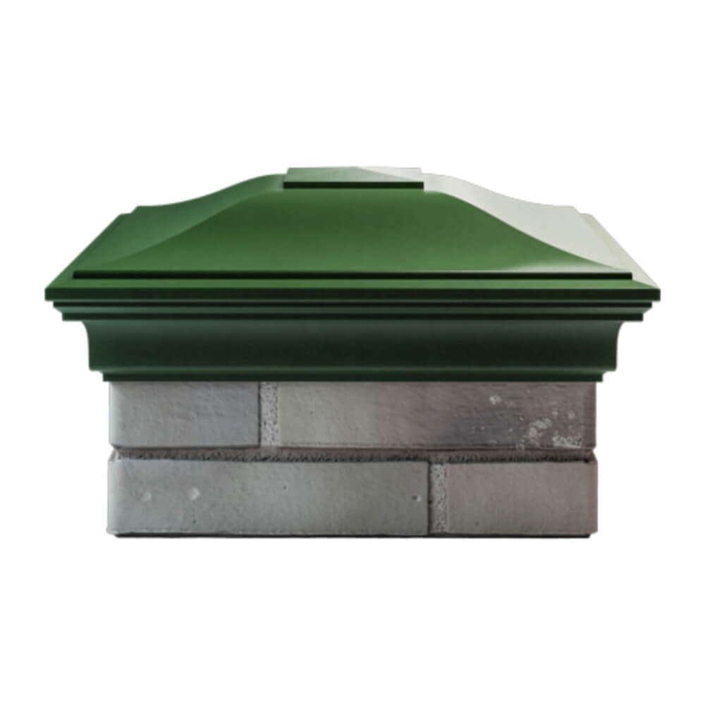 Колпак Zking Монблан Зеленый на столб 1.5х1.5 еврокирпича 0.7НФ (355х355мм) Истра фото