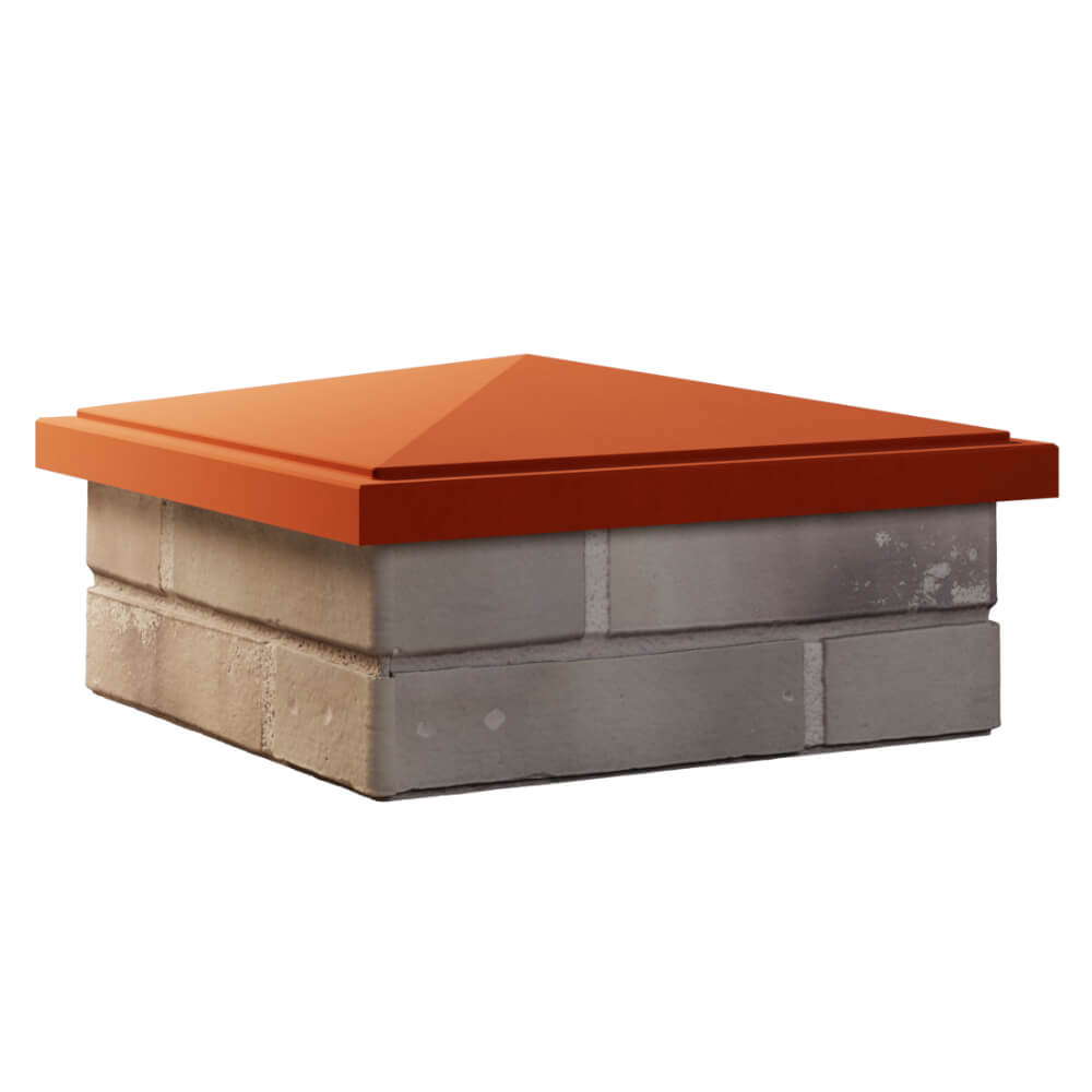 Колпак Zking БонаМоно Красный на столб 1.5х1.5 кирпича (385х385, 400х400мм) в Истре фото