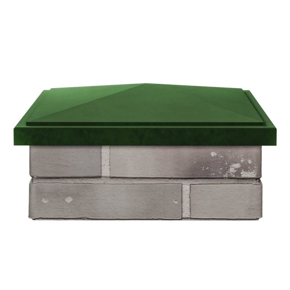 Колпак Zking БонаМоно Зеленый на столб 1.5х1.5 кирпича (385х385, 400х400мм) Истра фото