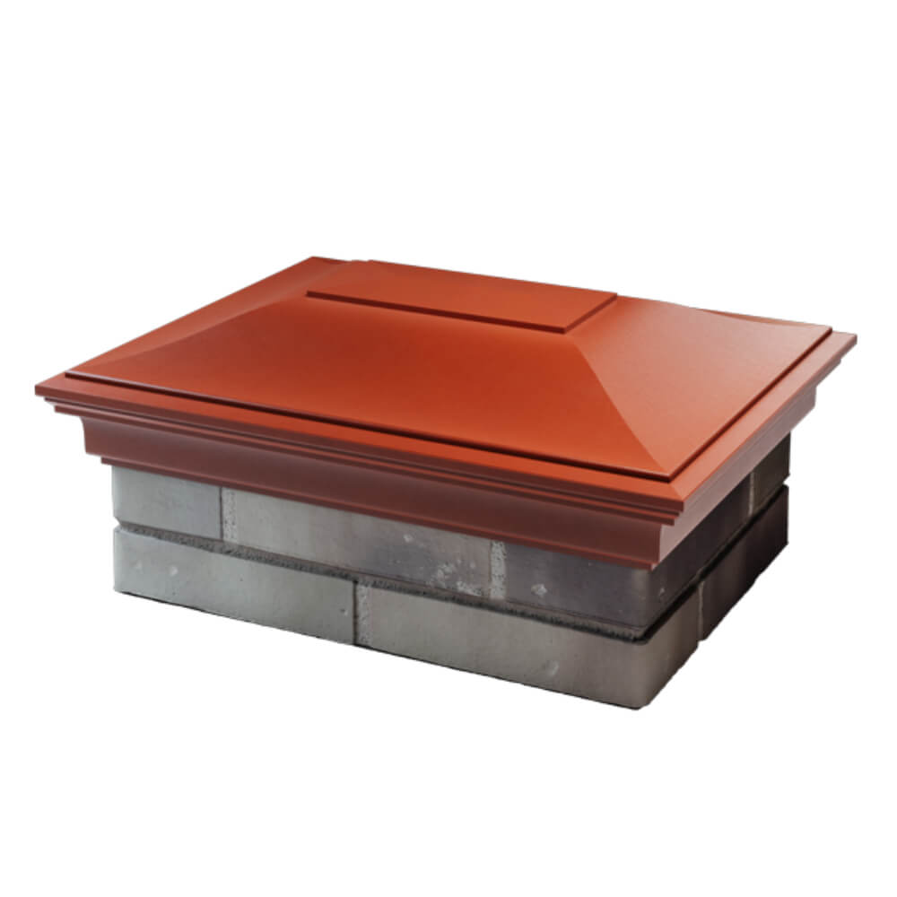 Колпак Zking Монблан Красный на столб 2х1.5 кирпича (515х385мм) в Истре фото