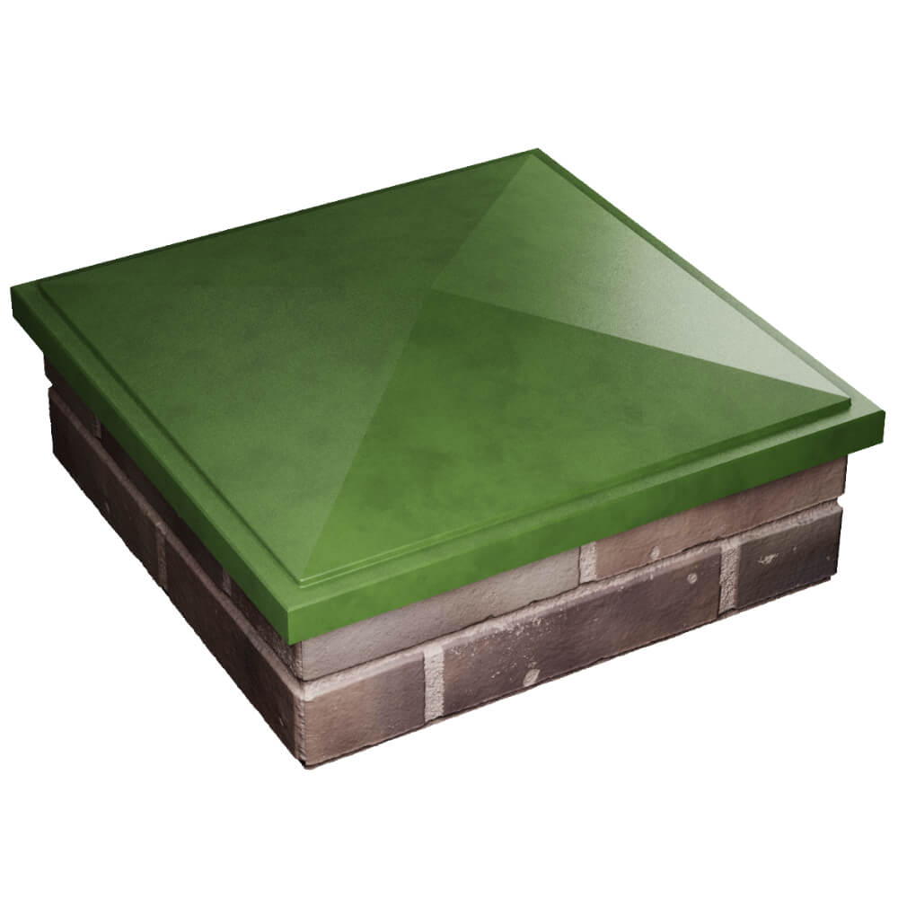 Колпак Zking БонаМоно Зеленый на столб 2х2 кирпича (515х515, 530х530мм) в Истре фото