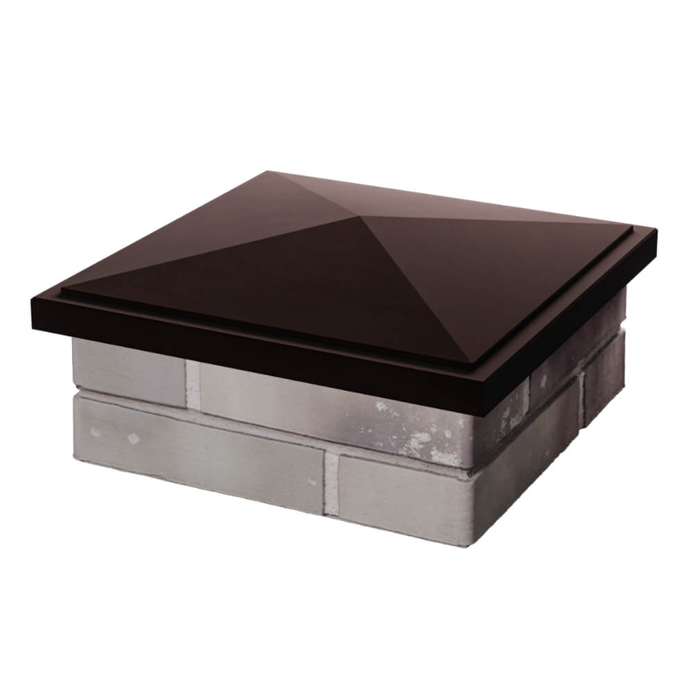 Колпак Zking БонаМоно Коричневый на столб 1.5х1.5 кирпича (385х385, 400х400мм) в Истре фото