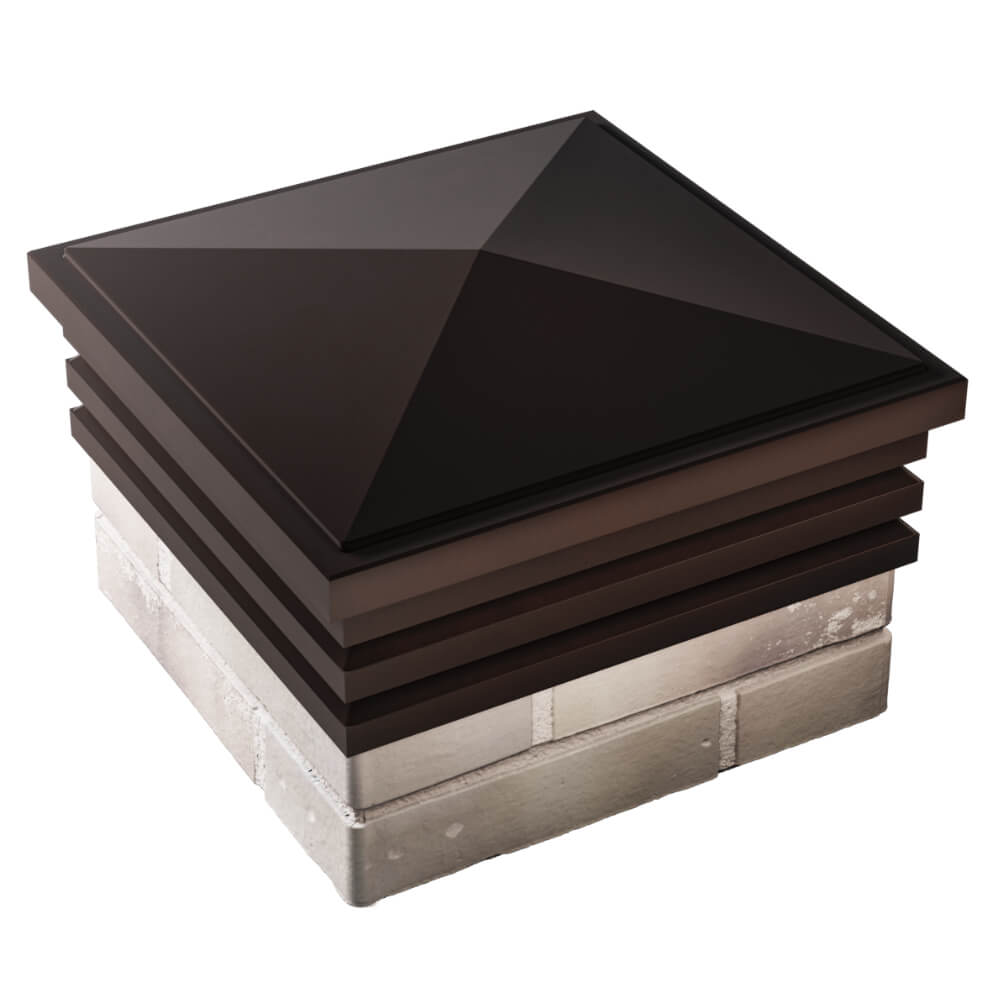 Колпак Zking Бона ХайТек Коричневый на столб 1.5х1.5 кирпича (385х385мм) в Истре фото