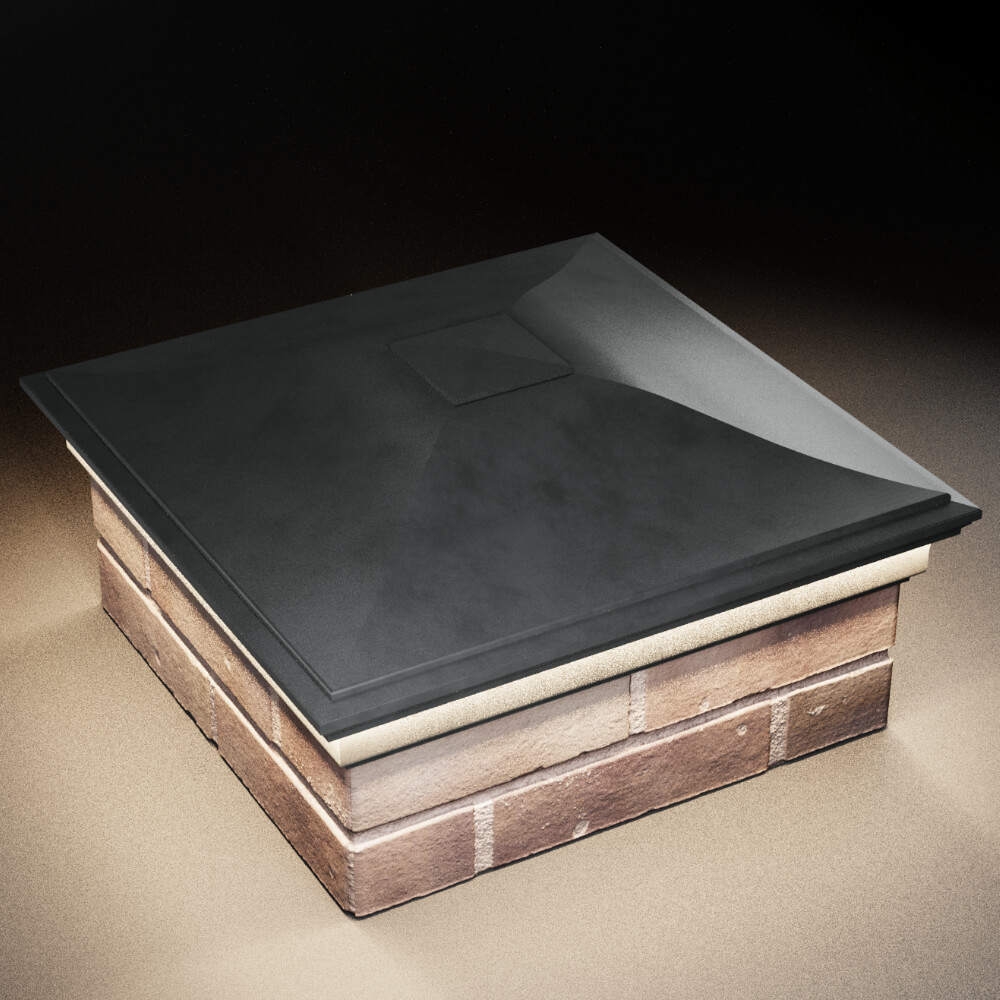 Колпак Zking Монблан Серый на столб 2х2 кирпича (515х515мм) c подсветкой в Истре фото