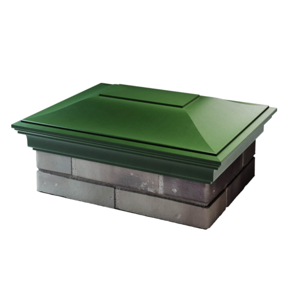 Колпак Zking Монблан Зеленый на столб 2х1.5 кирпича (515х385мм) в Истре фото