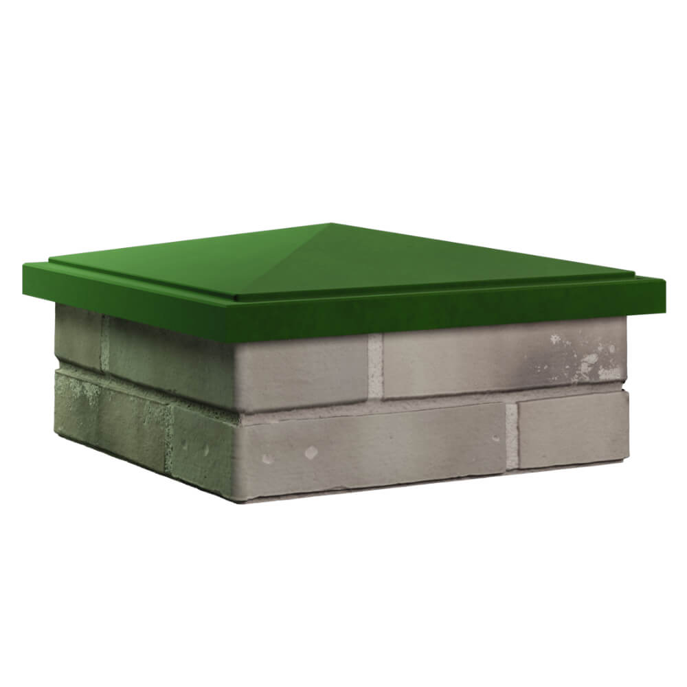 Колпак Zking БонаМоно Зеленый на столб 1.5х1.5 кирпича (385х385, 400х400мм) в Истре фото