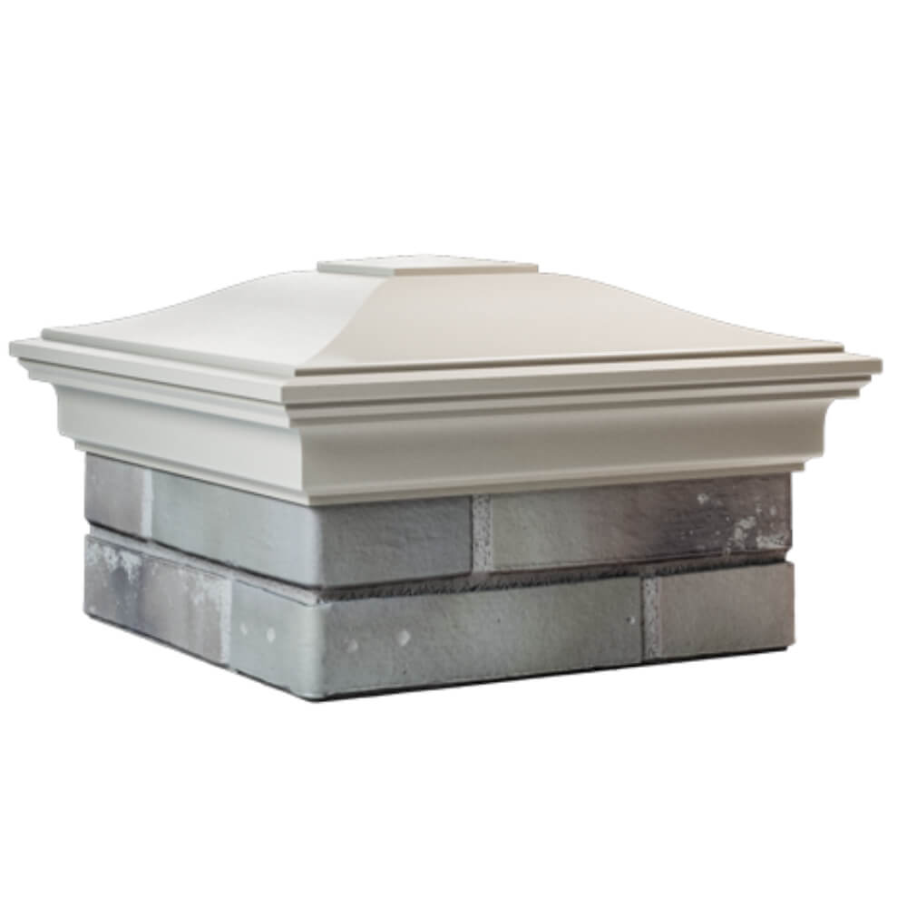 Колпак Zking Монблан Бежевый на столб 1.5х1.5 кирпича (385х385мм) в Истре фото