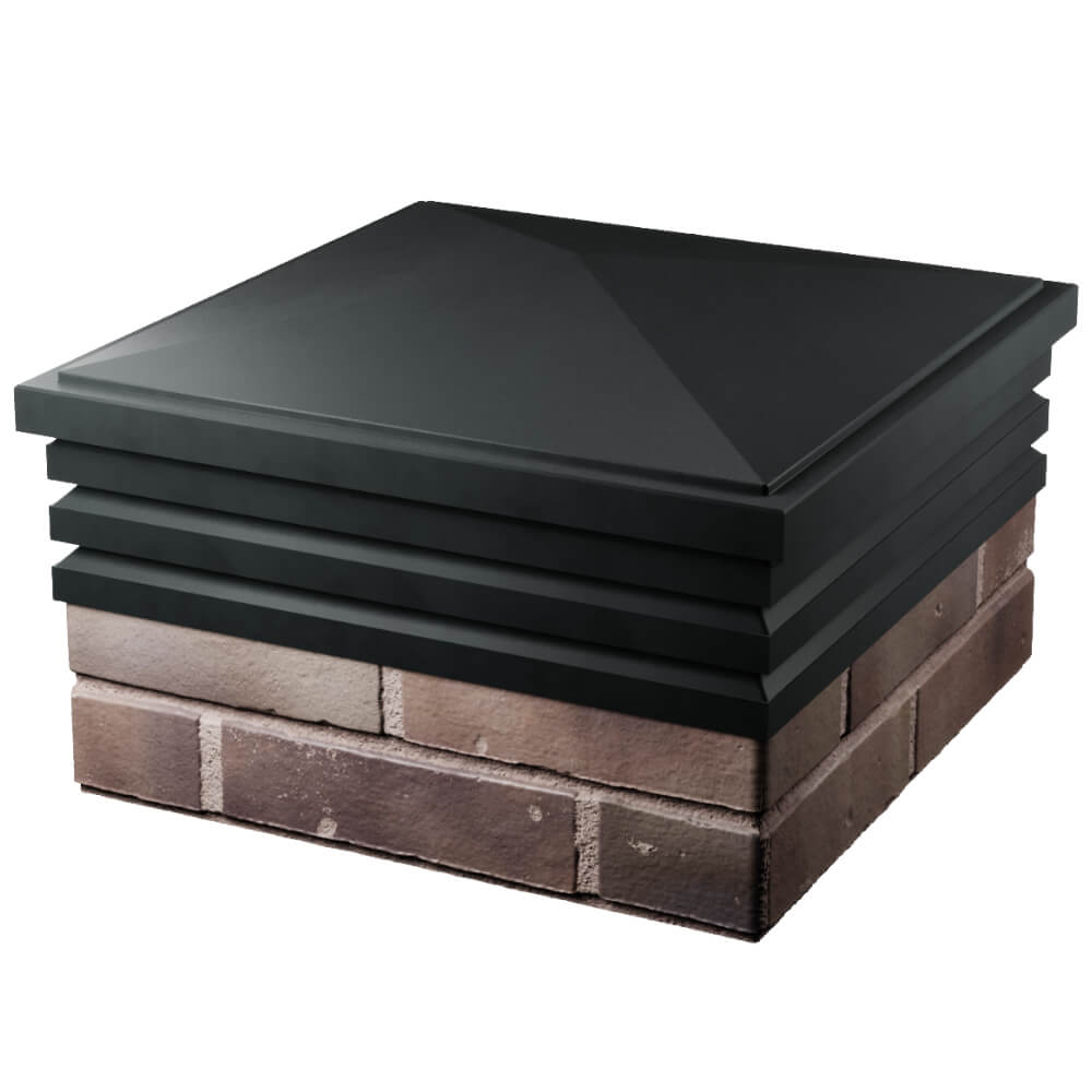 Колпак Zking Бона ХайТек Черный на столб 2х2 кирпича (513х513мм) в Истре фото