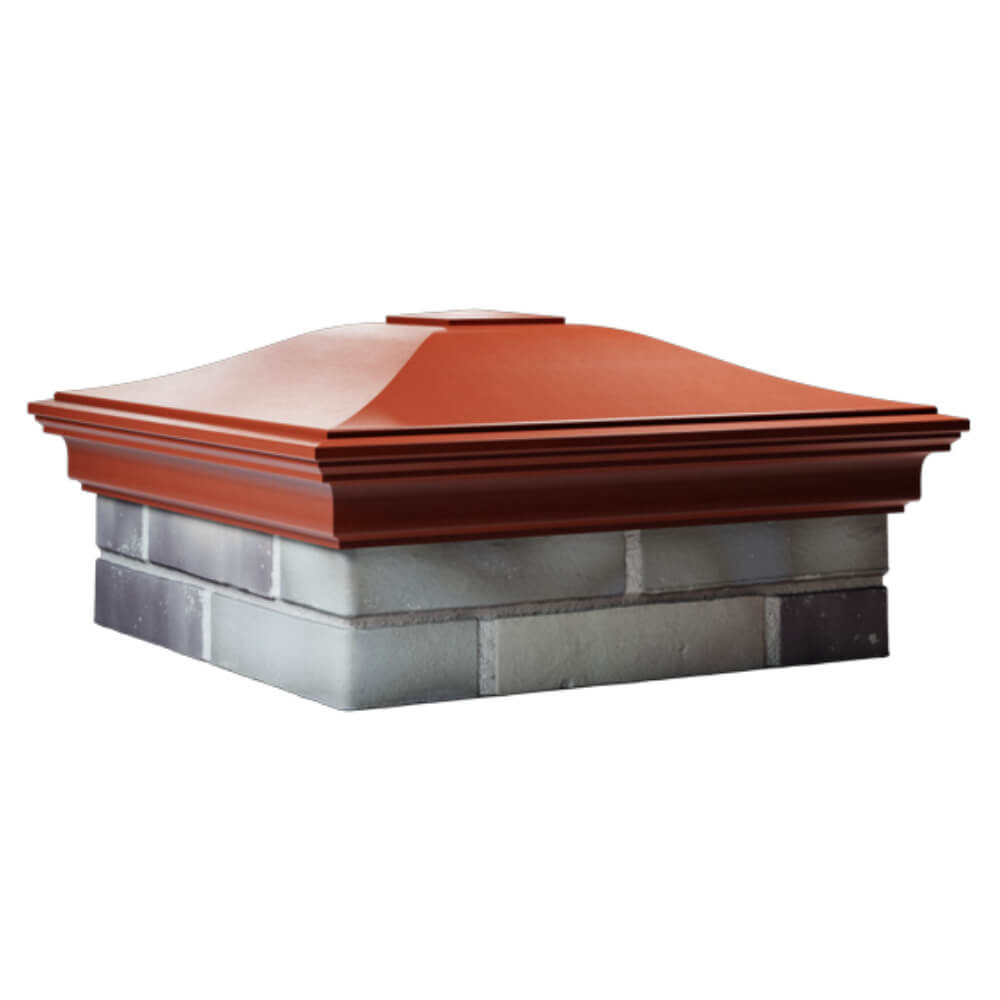 Колпак Zking Монблан Красный на столб 2х2 кирпича (515х515мм) в Истре фото