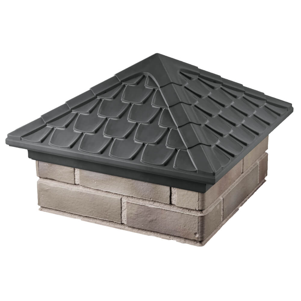 Колпак Zking Эльбрус Серый на столб 1.5х1.5 кирпича (385х385мм) в Истре фото