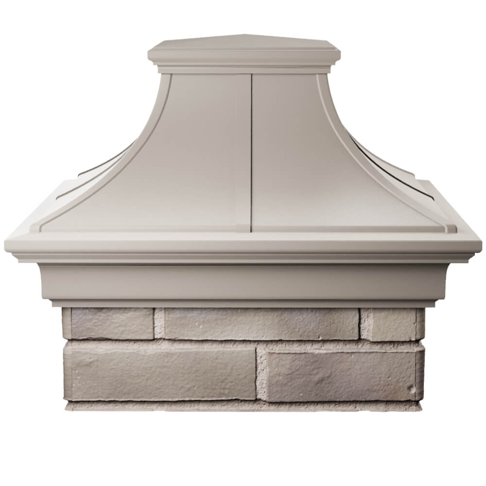 Колпак Zking Монблан Премиум Бежевый на столб 1.5х1.5 кирпича (385х385мм) Истра фото