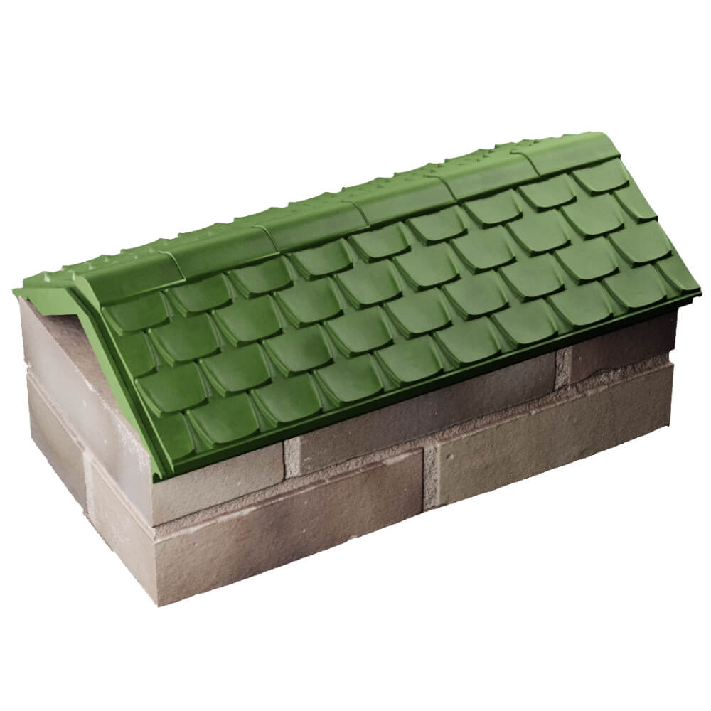 Парапет Zking Эльбрус Зеленый с посадкой на 1 кирпич (255мм) в Истре фото