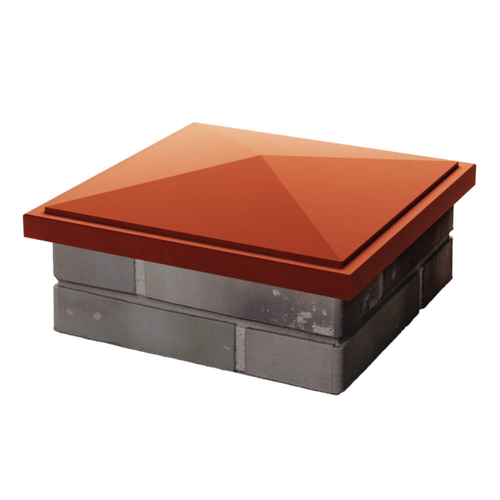 Колпак Zking БонаМоно Красный на столб 1.5х1.5 кирпича (385х385, 400х400мм) в Истре фото