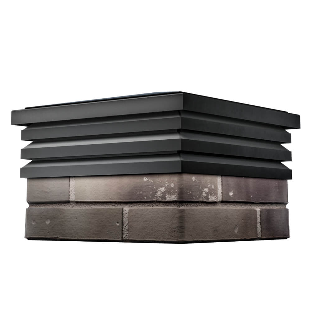 Колпак Zking Бона ХайТек Черный на столб 1.5х1.5 кирпича (385х385мм) в Истре фото