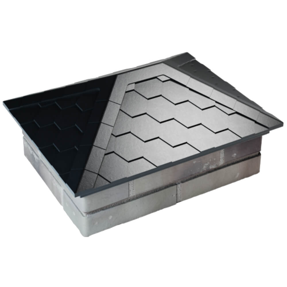 Колпак Zking Эверест Черный на столб 2х1.5 кирпича (520х390мм) Истра фото