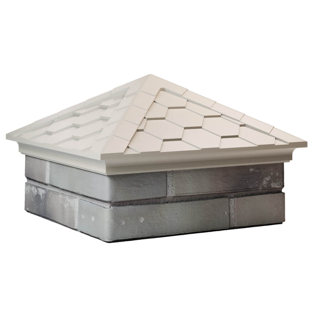 Колпак Zking Эверест Бежевый на столб 1.5х1.5 кирпича (390х390мм) в Истре фото