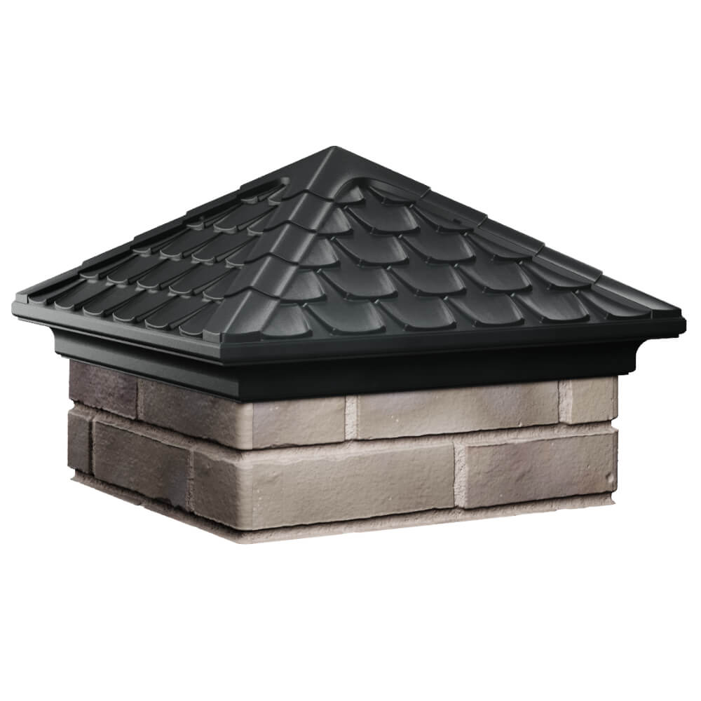 Колпак Zking Эльбрус Черный на столб 1.5х1.5 кирпича (385х385мм) в Истре фото