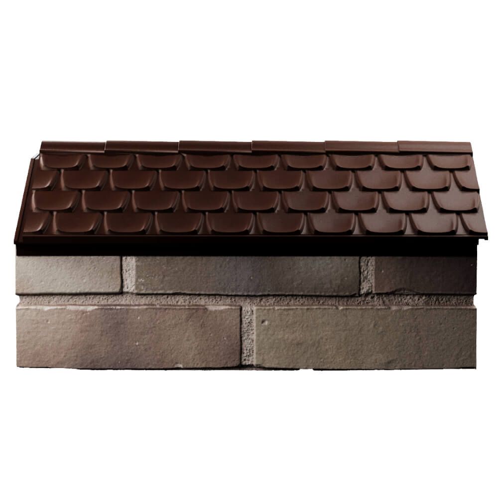 Парапет Zking Эльбрус Коричневый с посадкой на 1 кирпич (255мм) в Истре фото