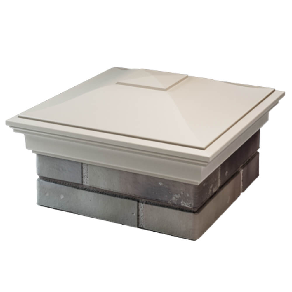 Колпак Zking Монблан Бежевый на столб 1.5х1.5 кирпича (385х385мм) в Истре фото