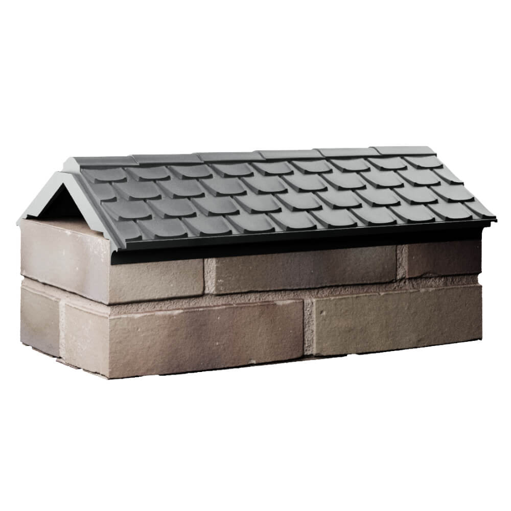 Парапет Zking Эльбрус Серый с посадкой на 1 кирпич (255мм) Истра фото