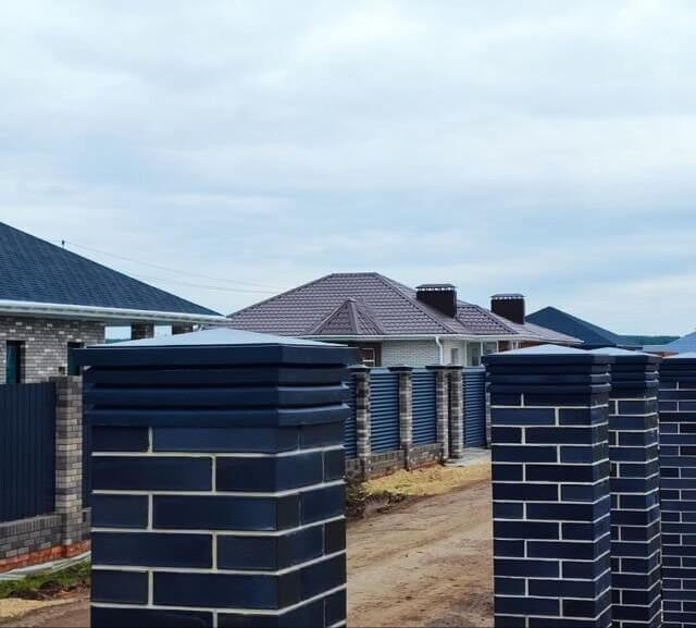 Колпак Zking Бона ХайТек Серый на столб 1.5х1.5 кирпича (385х385мм) в Истре фото