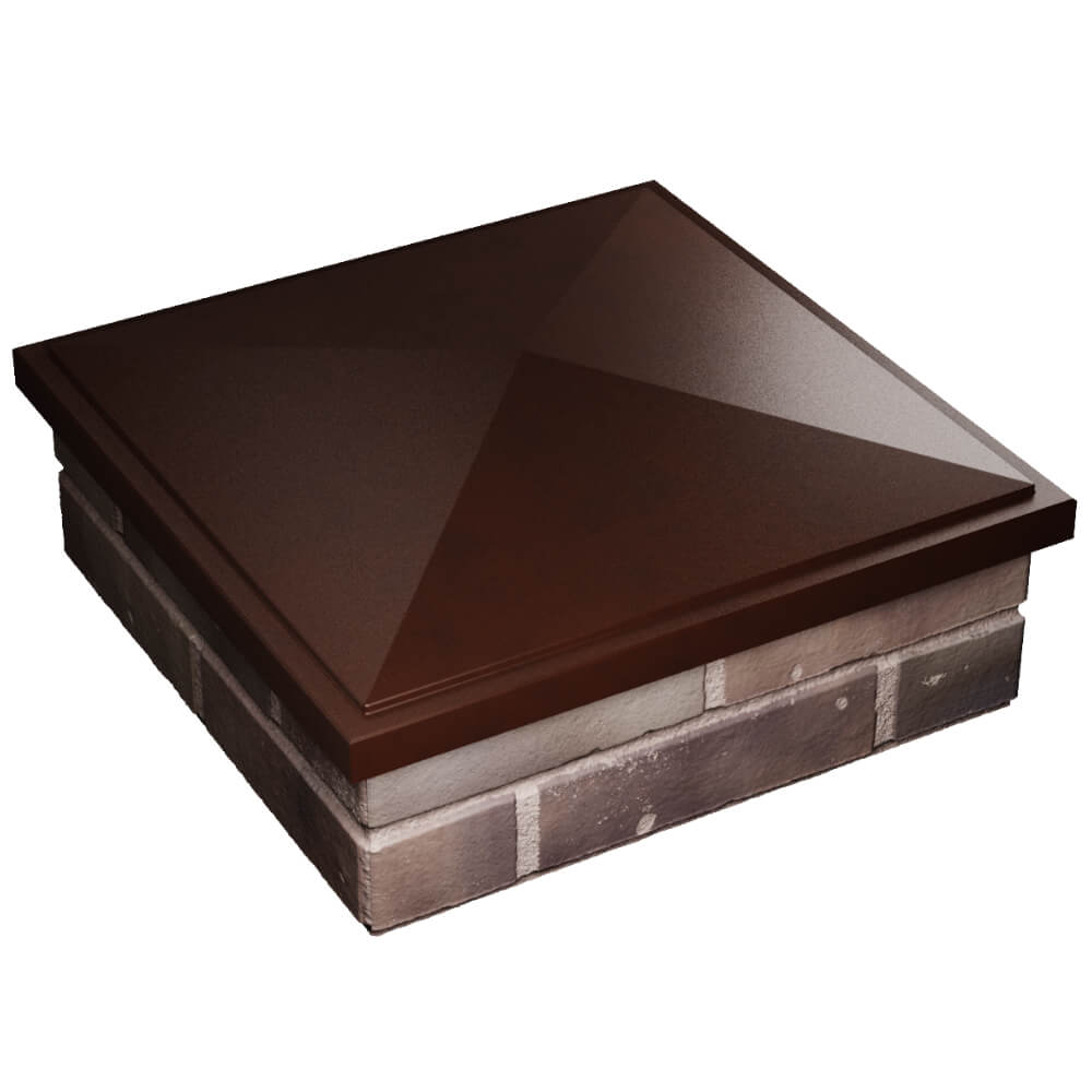 Колпак Zking БонаМоно Коричневый на столб 2х2 кирпича (515х515, 530х530мм) в Истре фото