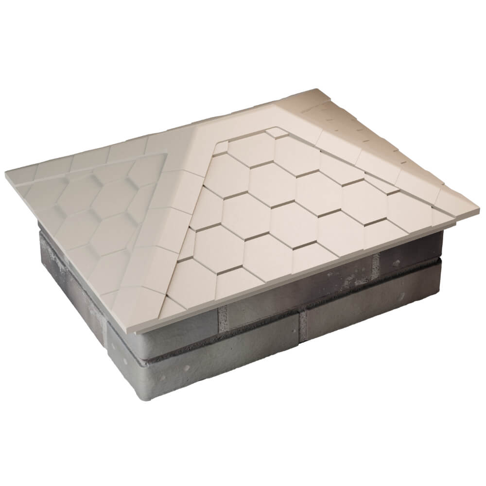 Колпак Zking Эверест Бежевый на столб 2х1.5 кирпича (520х390мм) Истра фото