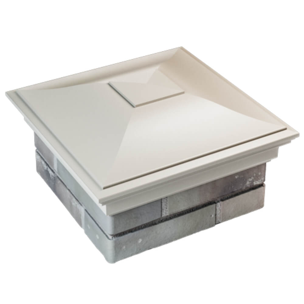 Колпак Zking Монблан Бежевый на столб 1.5х1.5 кирпича (385х385мм) в Истре фото