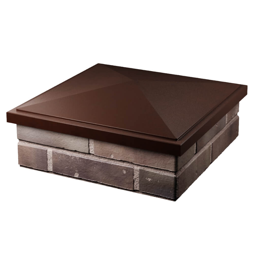 Колпак Zking БонаМоно Коричневый на столб 2х2 кирпича (515х515, 530х530мм) в Истре фото