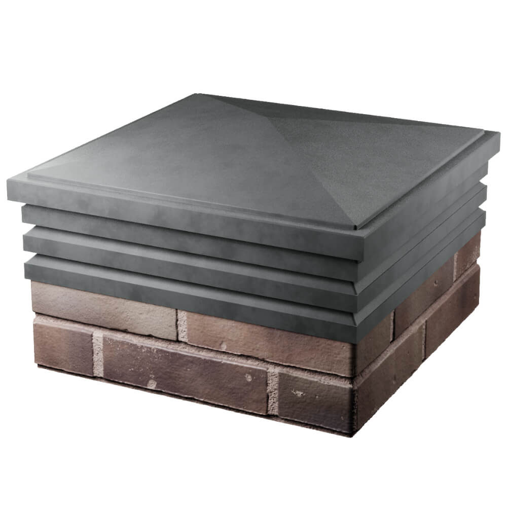 Колпак Zking Бона ХайТек Серый на столб 2х2 кирпича (513х513мм) в Истре фото