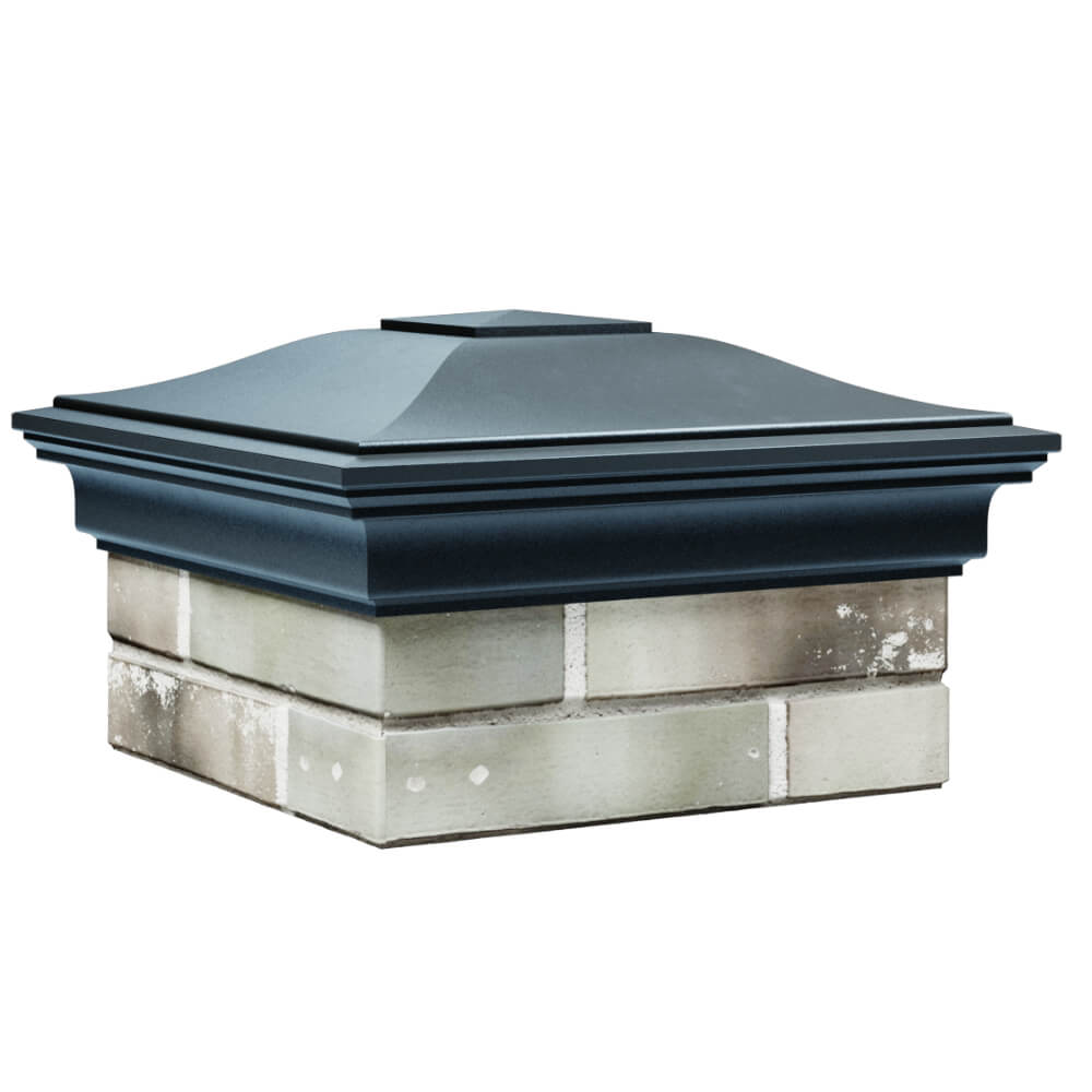 Колпак Zking Монблан Серый на столб 1.5х1.5 кирпича (385х385мм) в Истре фото