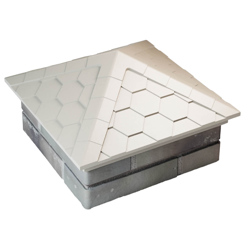 Колпак Zking Эверест Бежевый на столб 1.5х1.5 кирпича (390х390мм) в Истре фото