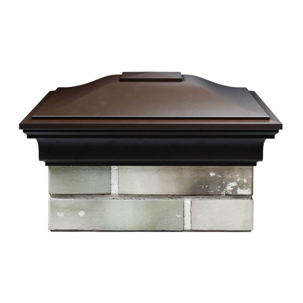 Колпак Zking Монблан Коричневый на столб 1.5х1.5 еврокирпича 0.7НФ (355х355мм) Истра фото