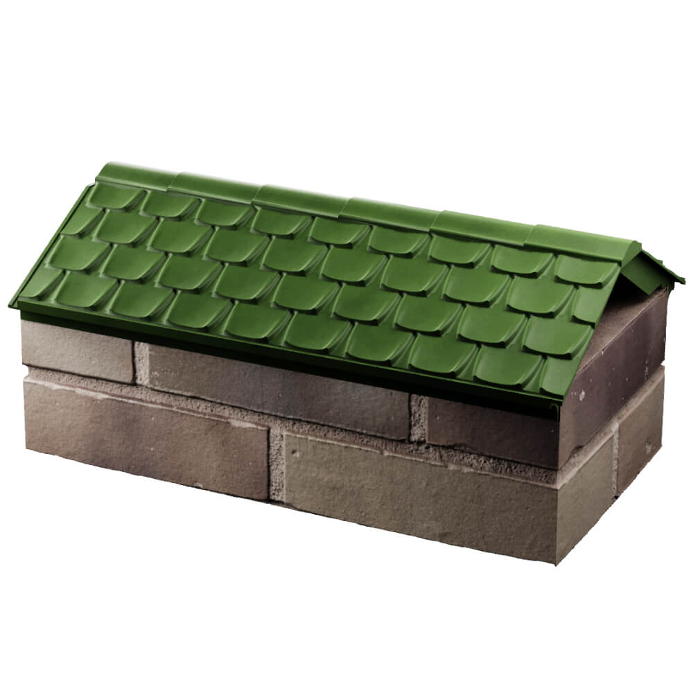 Парапет Zking Эльбрус Зеленый с посадкой на 1 кирпич (255мм) в Истре фото