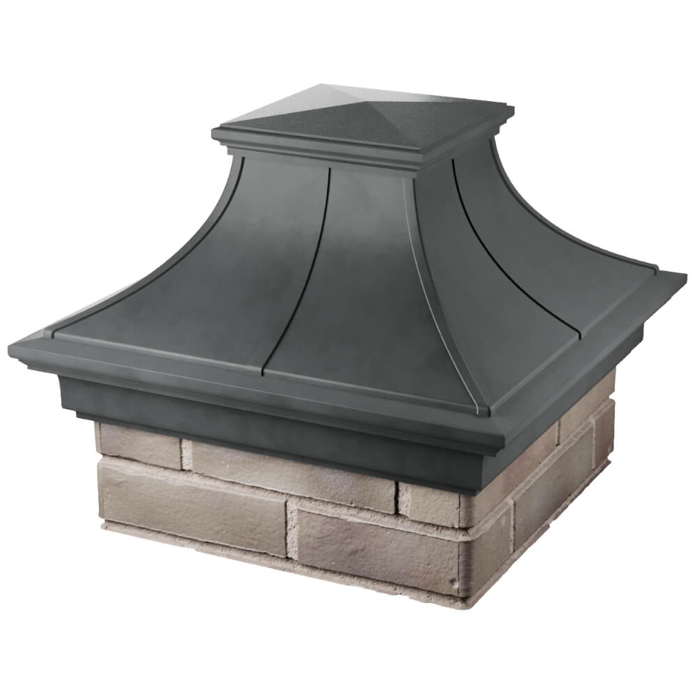 Колпак Zking Монблан Премиум Серый на столб 1.5х1.5 кирпича (385х385мм) в Истре фото