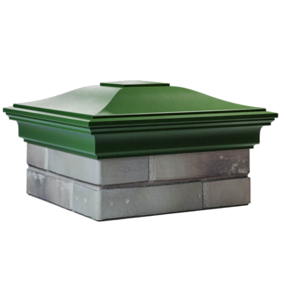 Колпак Zking Монблан Зеленый на столб 1.5х1.5 кирпича (385х385мм) в Истре фото