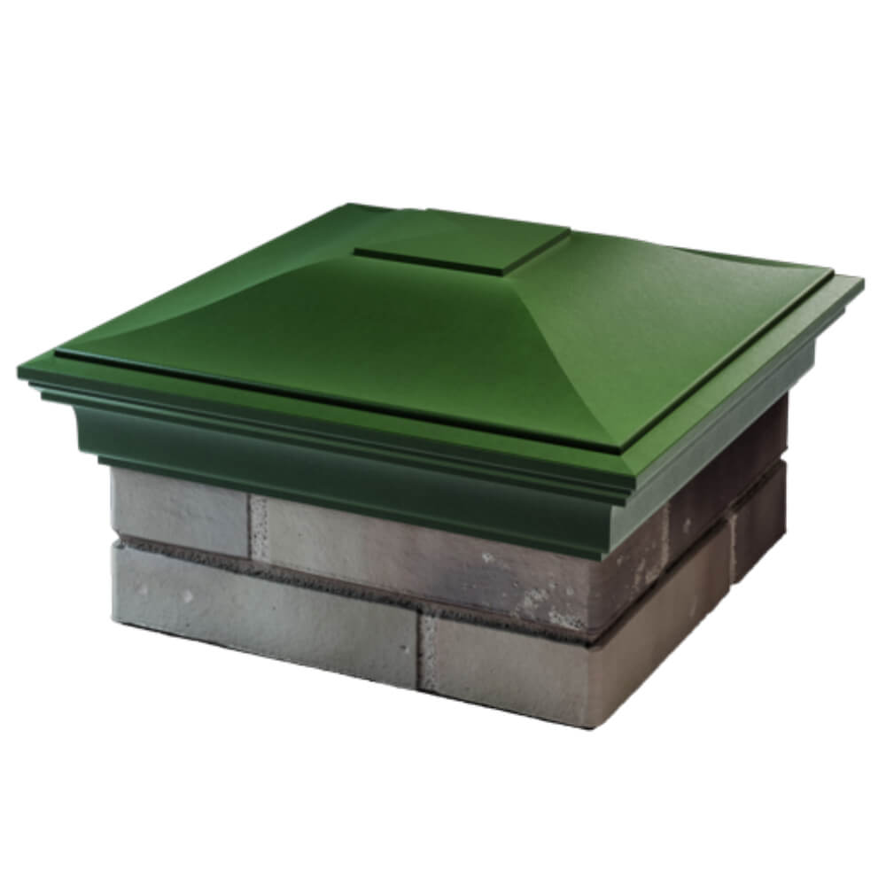 Колпак Zking Монблан Зеленый на столб 1.5х1.5 кирпича (385х385мм) в Истре фото