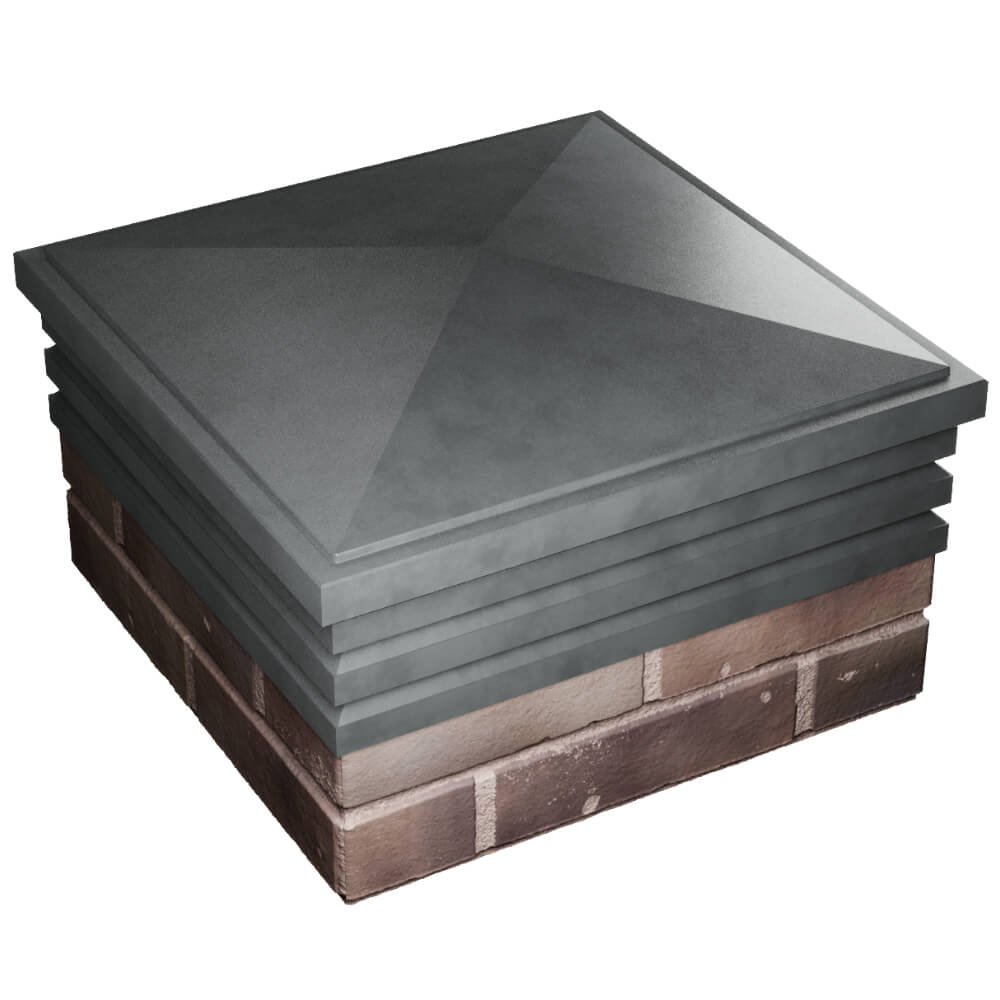 Колпак Zking Бона ХайТек Серый на столб 2х2 кирпича (513х513мм) в Истре фото