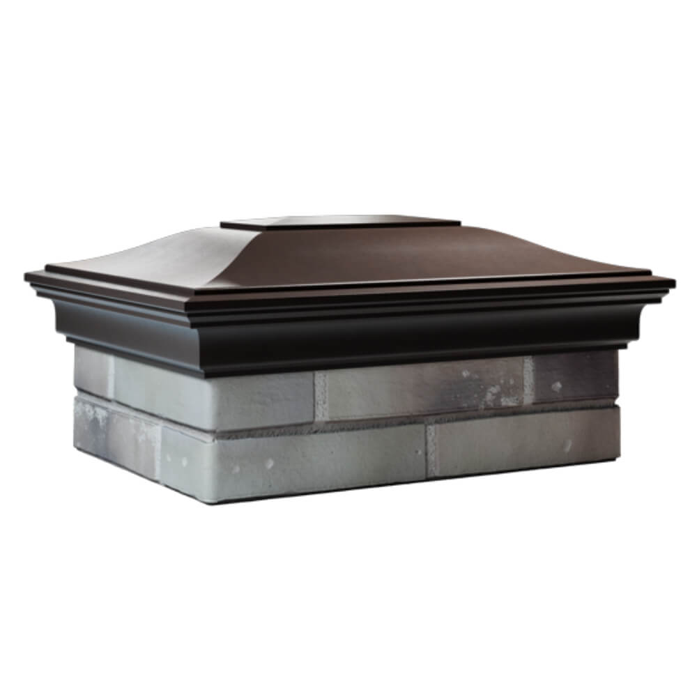 Колпак Zking Монблан Коричневый на столб 2х1.5 кирпича (515х385мм) в Истре фото