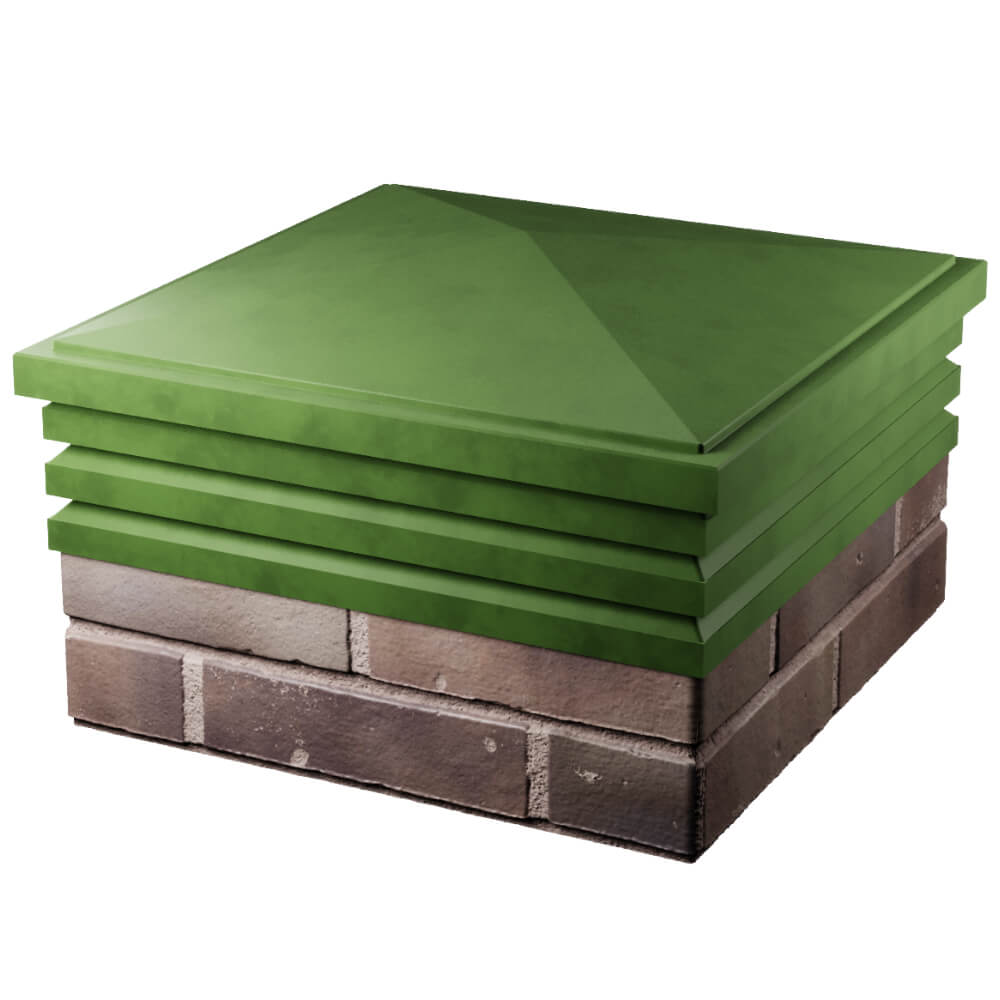 Колпак Zking Бона ХайТек Зеленый на столб 2х2 кирпича (513х513мм) в Истре фото