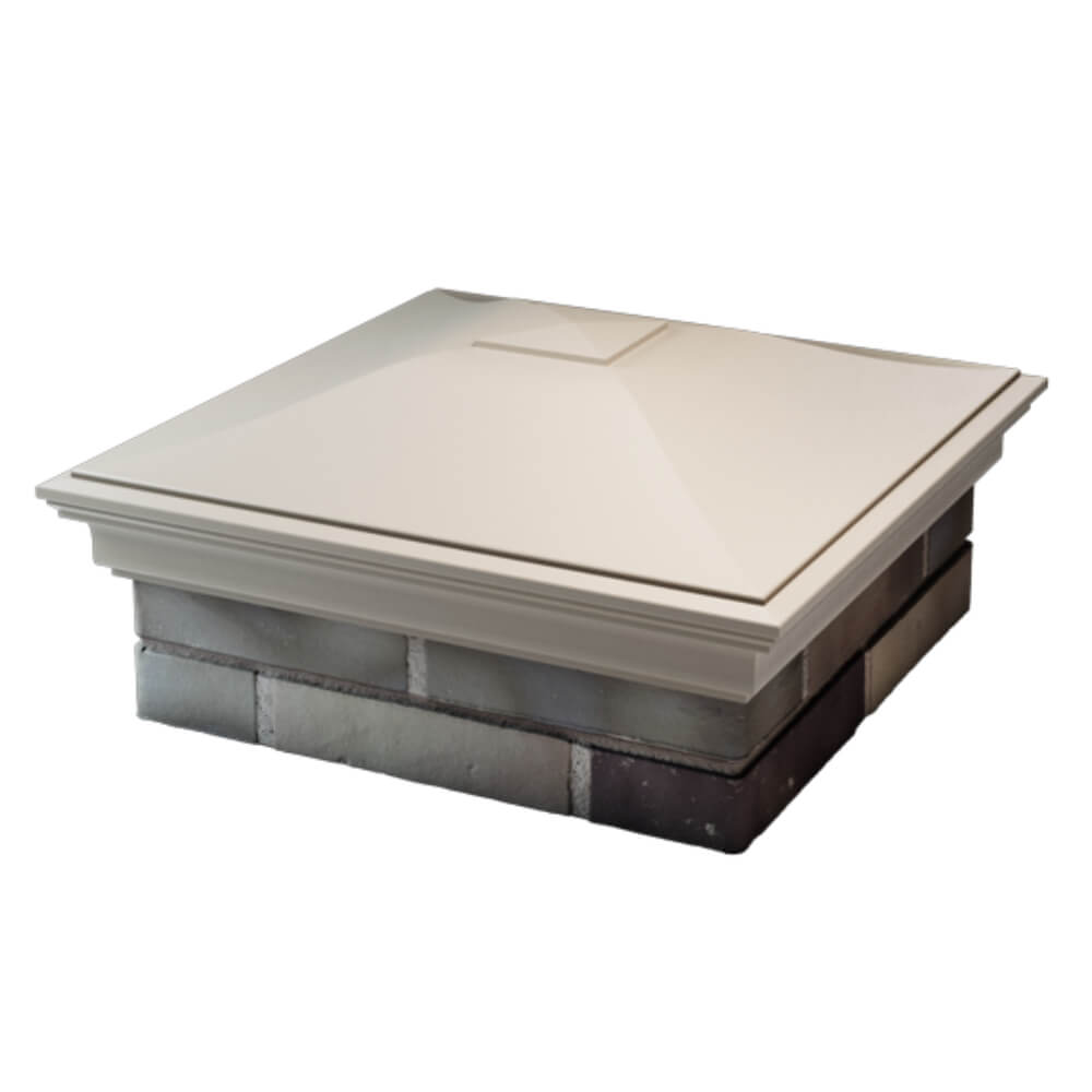 Колпак Zking Монблан Бежевый на столб 2х2 кирпича (515х515мм) в Истре фото