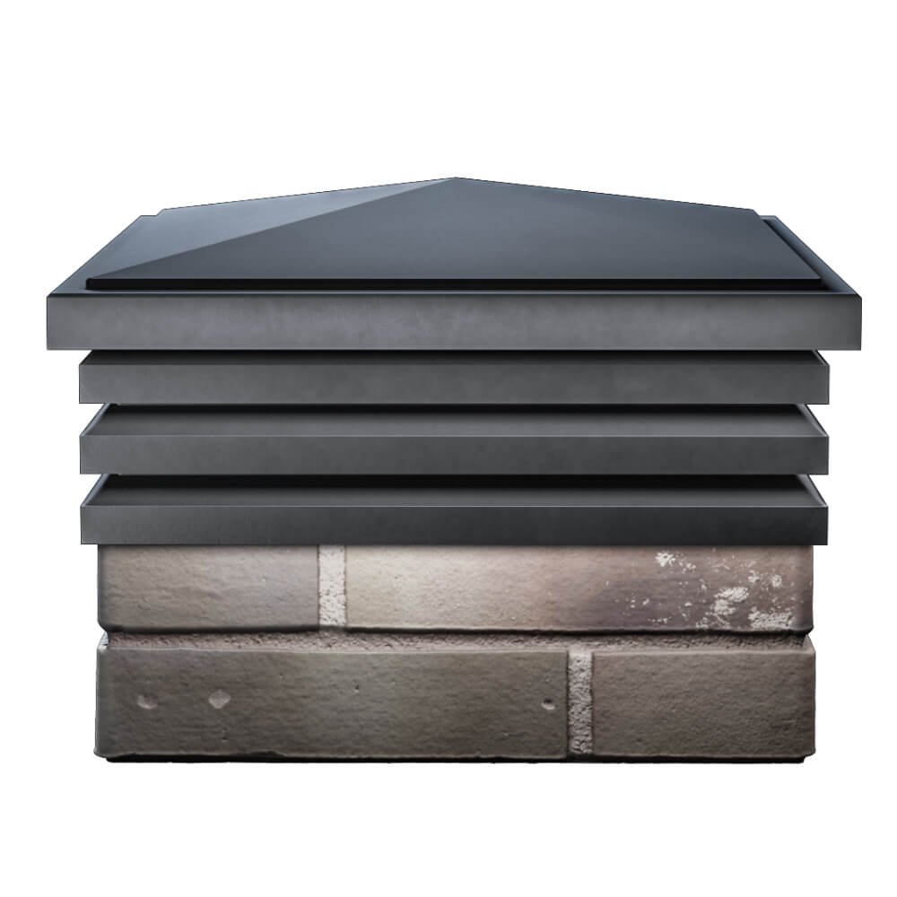 Колпак Zking Бона ХайТек Серый на столб 1.5х1.5 кирпича (385х385мм) Истра фото