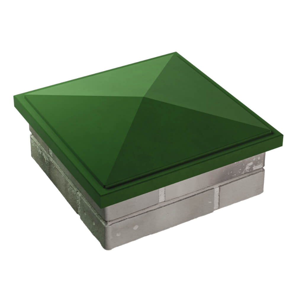 Колпак Zking БонаМоно Зеленый на столб 1.5х1.5 кирпича (385х385, 400х400мм) в Истре фото