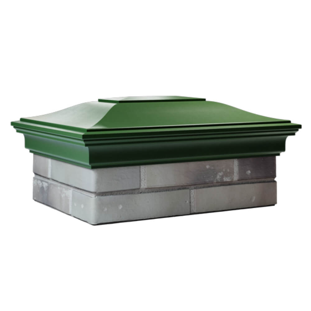 Колпак Zking Монблан Зеленый на столб 2х1.5 кирпича (515х385мм) в Истре фото