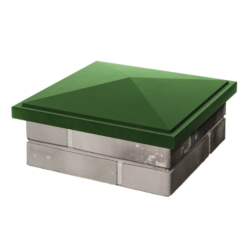 Колпак Zking БонаМоно Зеленый на столб 1.5х1.5 кирпича (385х385, 400х400мм) в Истре фото