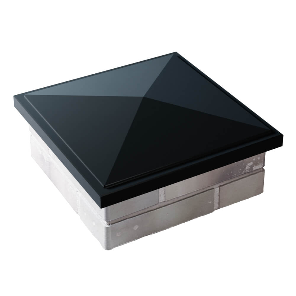 Колпак Zking БонаМоно Черный на столб 1.5х1.5 кирпича (385х385, 400х400мм) в Истре фото