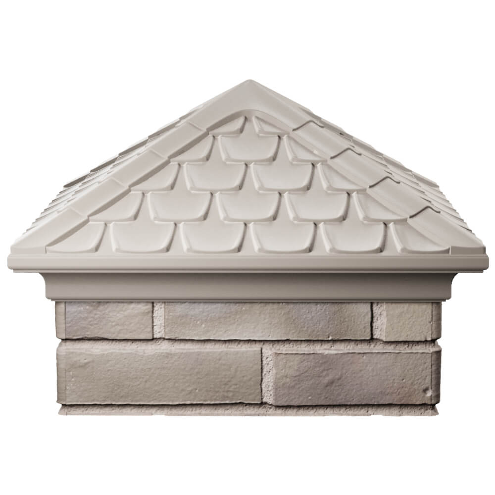 Колпак Zking Эльбрус Бежевый на столб 1.5х1.5 кирпича (385х385мм) Истра фото